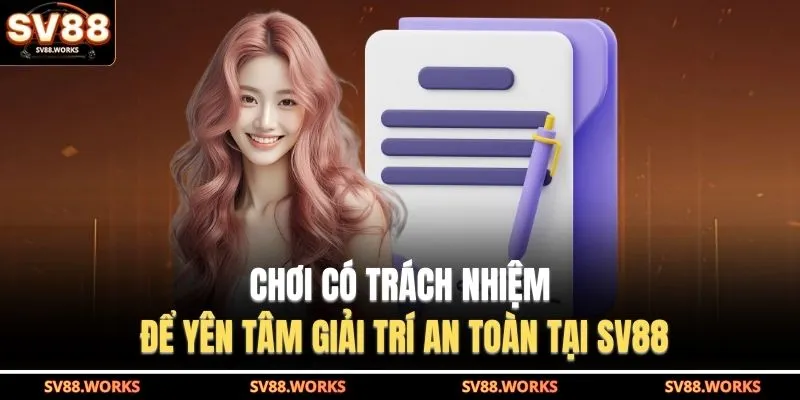 Chơi có trách nhiệm để yên tâm giải trí an toàn tại SV88